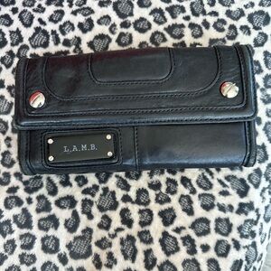 L.A.M.B. Wallet. Black Leather.
